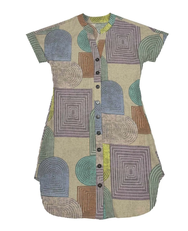 Arlette™ Boho Button Dress