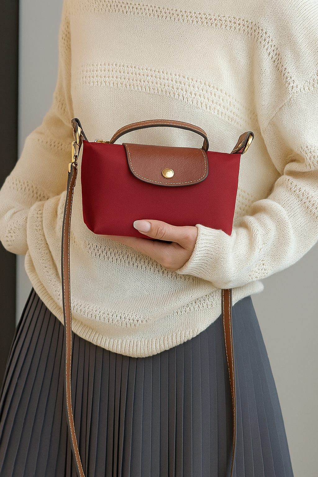 Longchamp Élan Mini Bag - Red