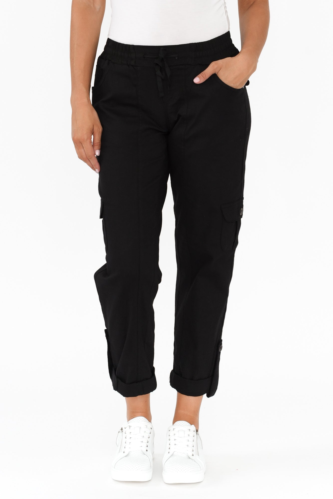 Pantalones cargo negros Colette