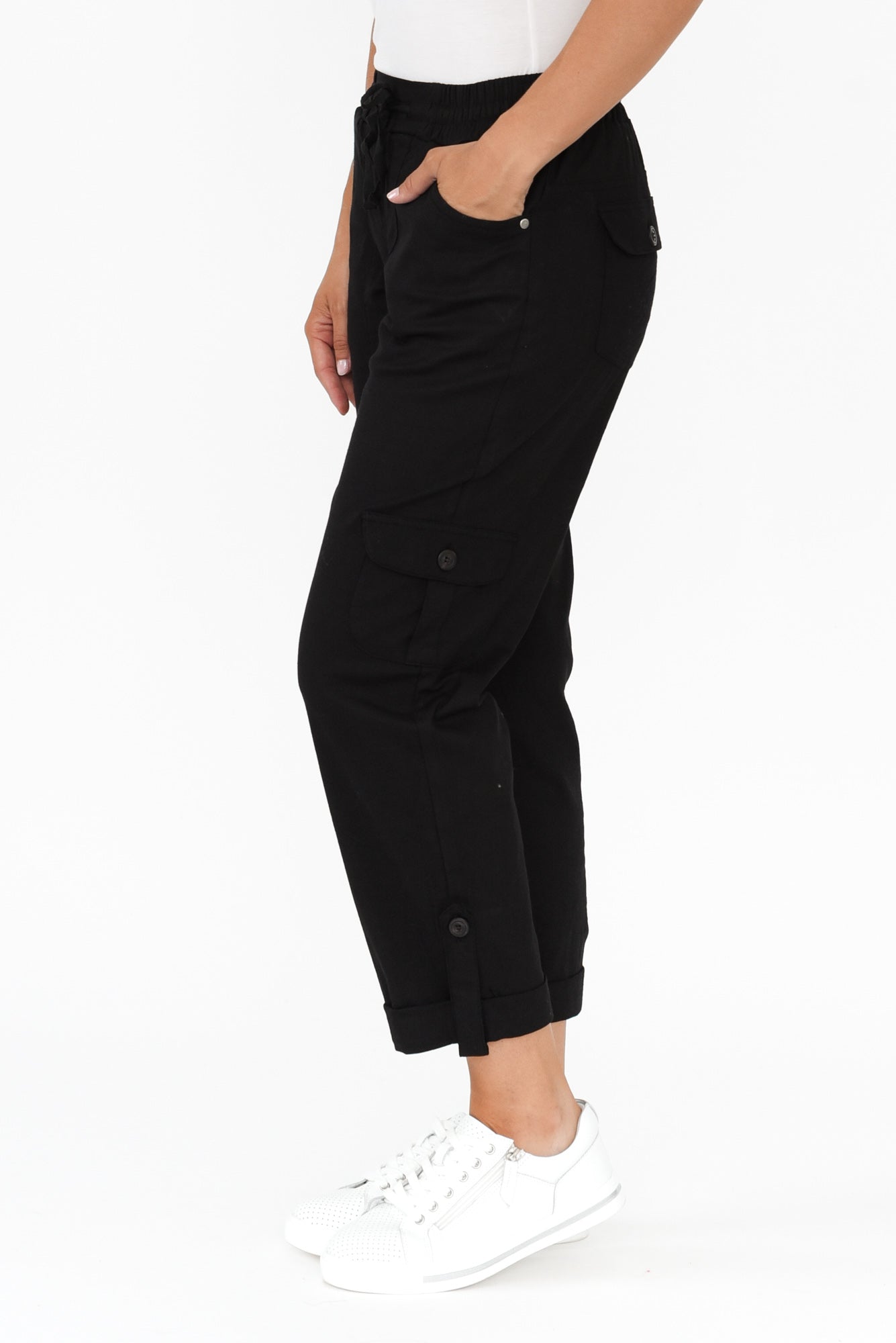 Pantalones cargo negros Colette