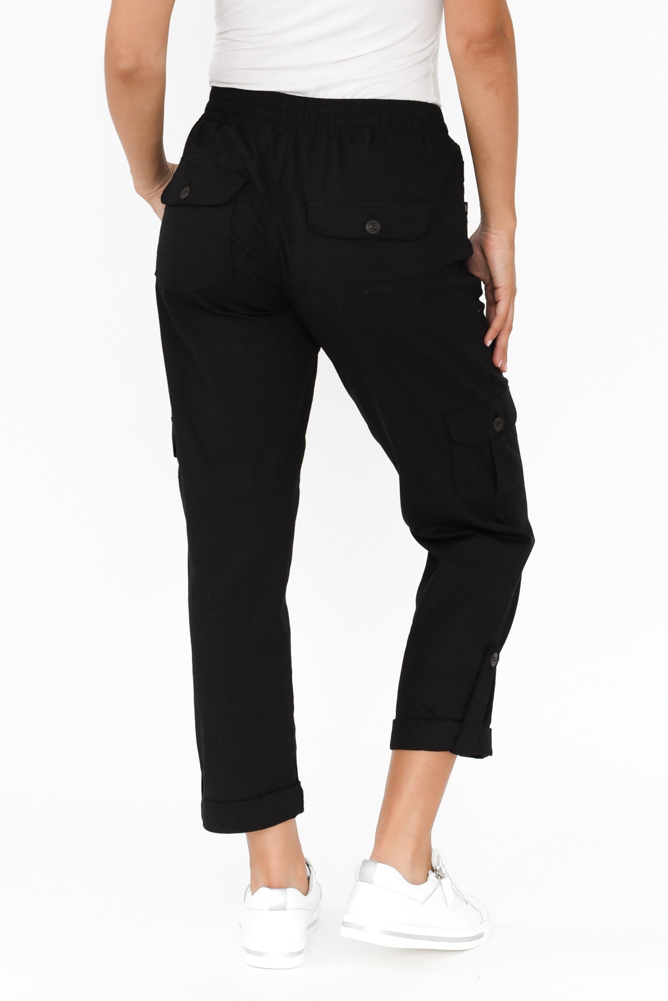 Pantalones cargo negros Colette