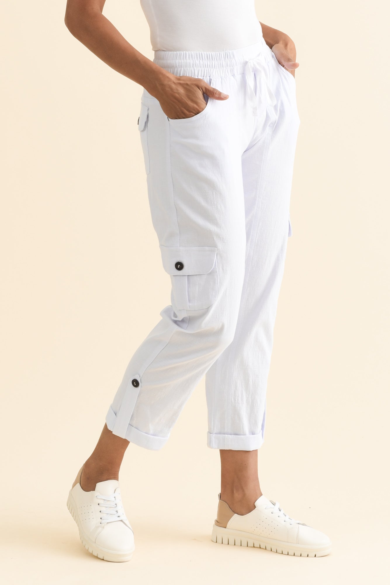 Pantalones cargo blancos Colette