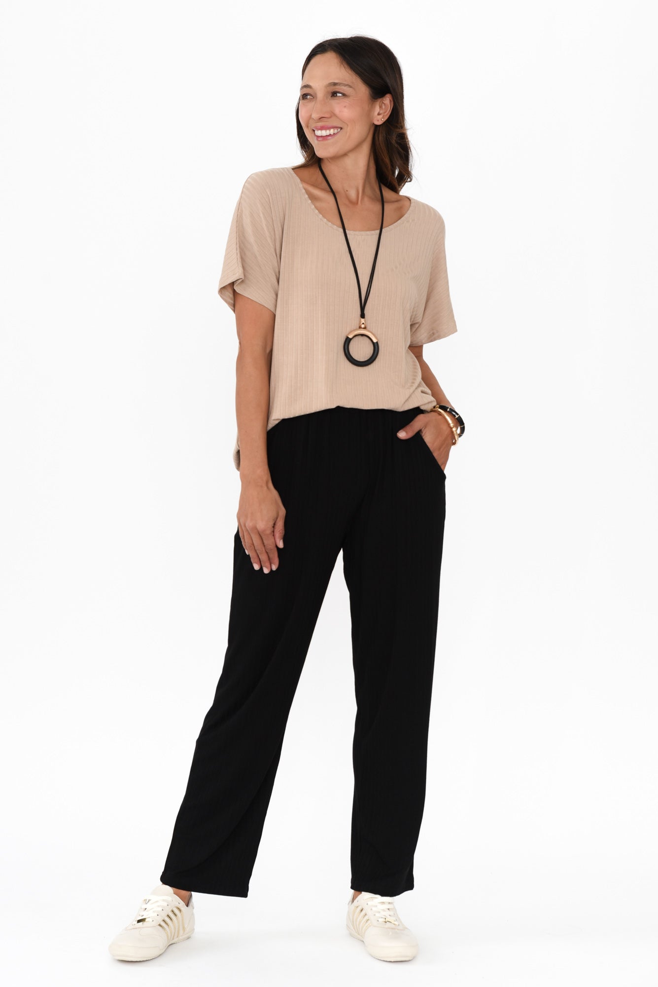 Pantalones de canalé negros Tilbury