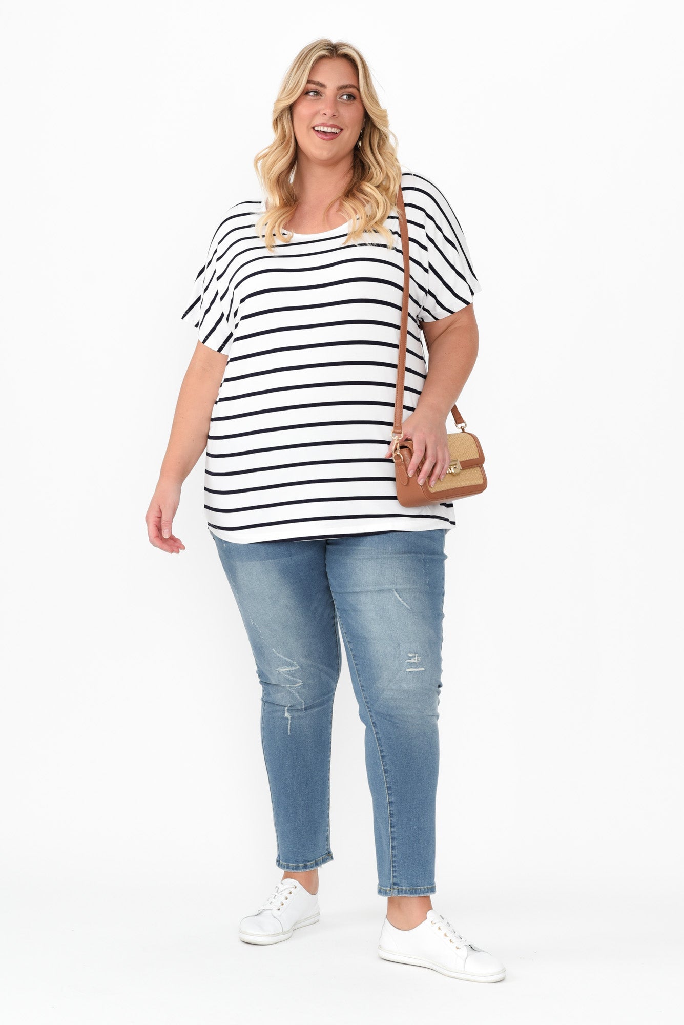 Jeans elásticos azules desgastados Zadie