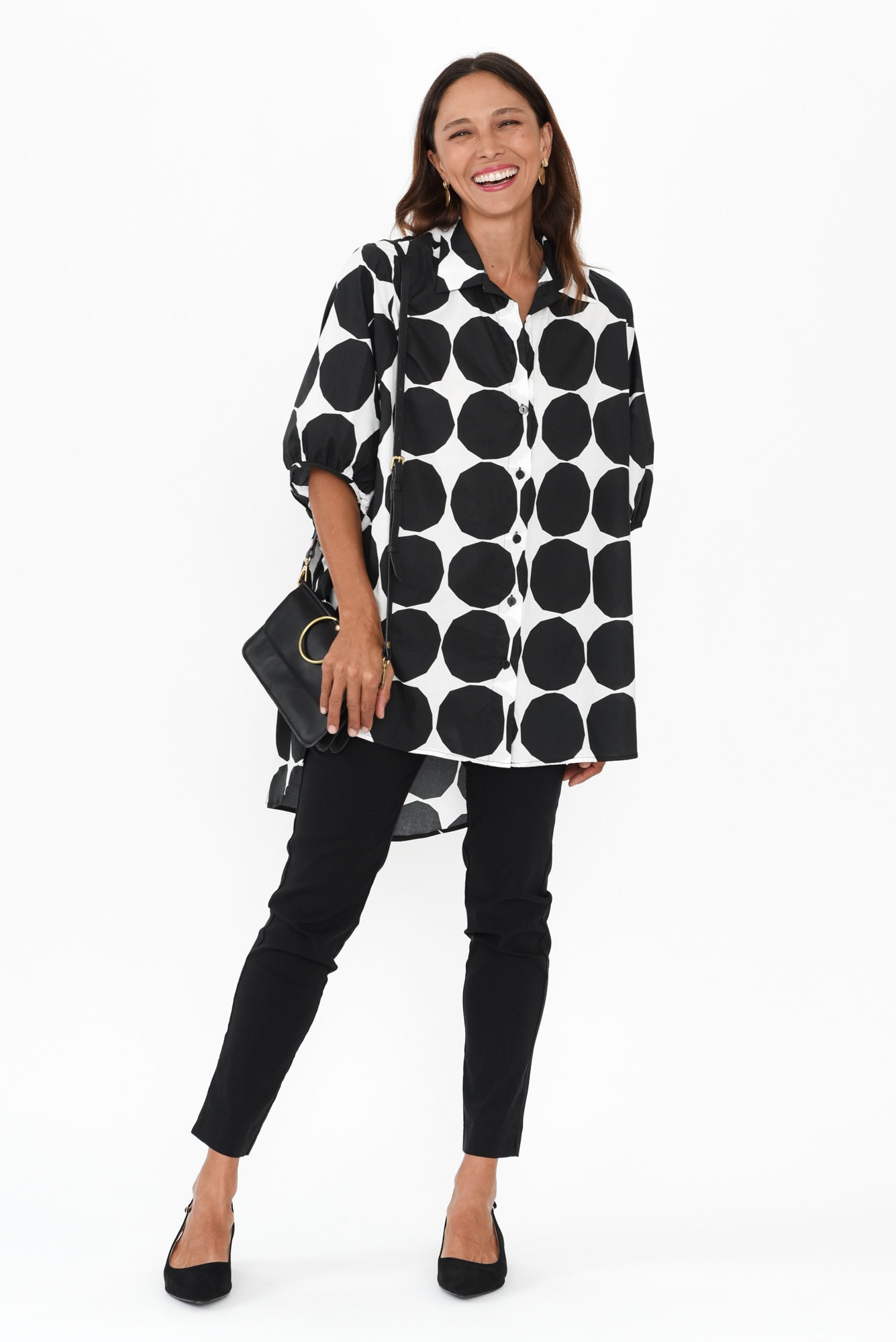 Pantalones elásticos negros Harbour