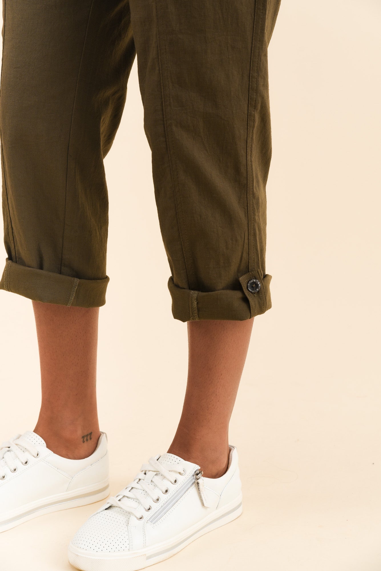 Pantalones cargo caqui Lindsay 7/8