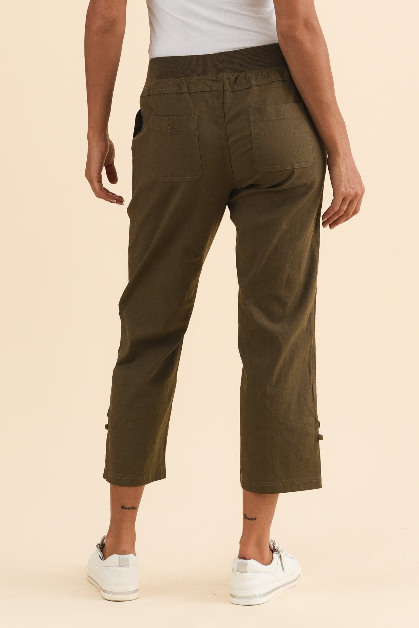 Pantalones cargo caqui Lindsay 7/8