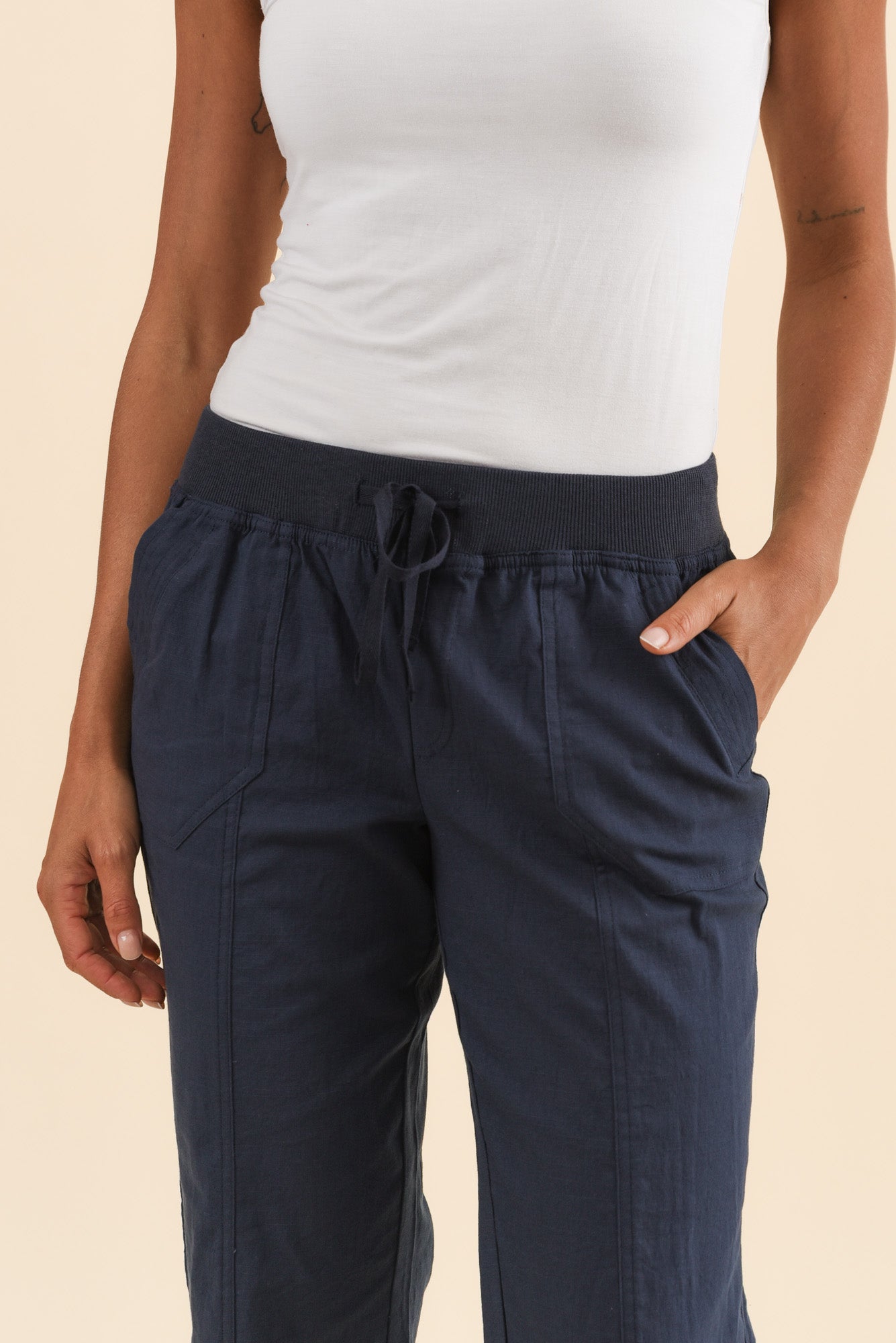 Pantalones cargo azul marino Lindsay 7/8