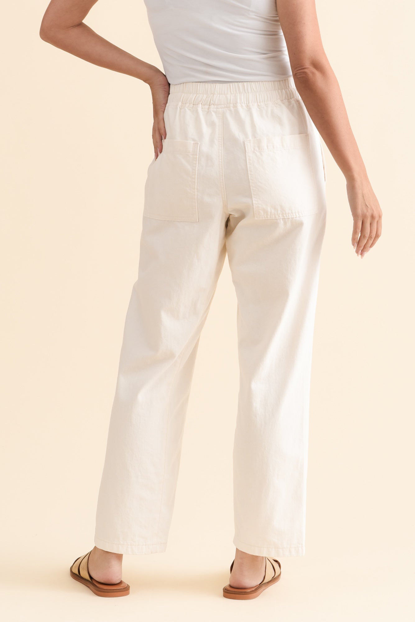Pantalones jogger de algodón blancos Quinn