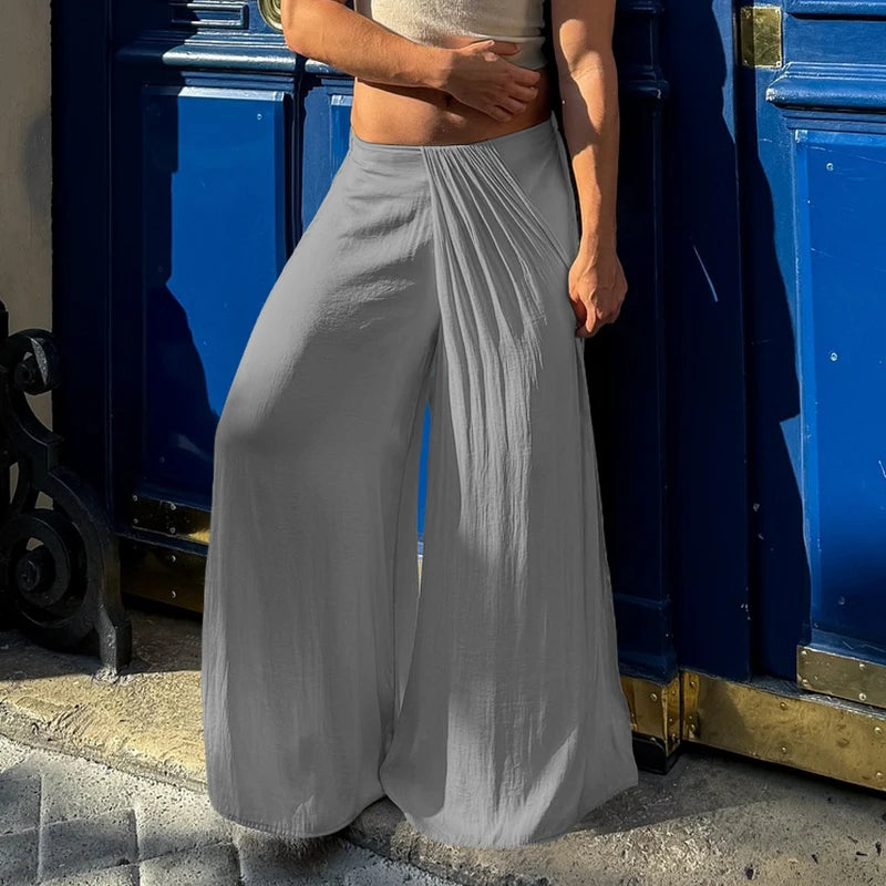 Falda irregulares para hombre INCERUN, de color liso, con cintura elástica