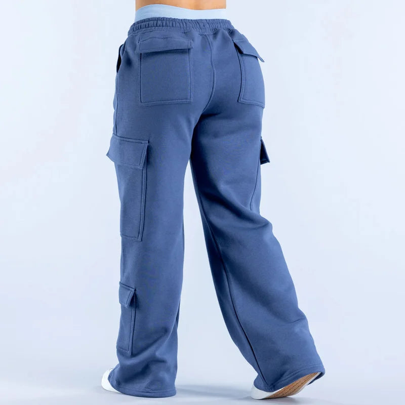 Calça feminina casual estilo americano