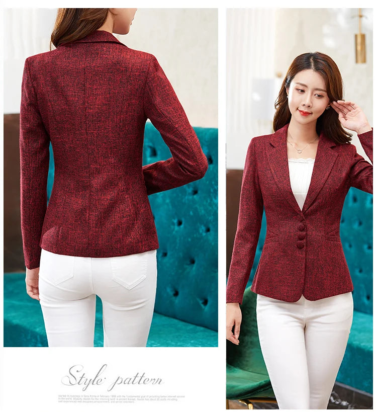 Blazer ligeiro chaquetas de trabajo