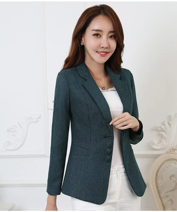 Blazer ligeiro chaquetas de trabajo