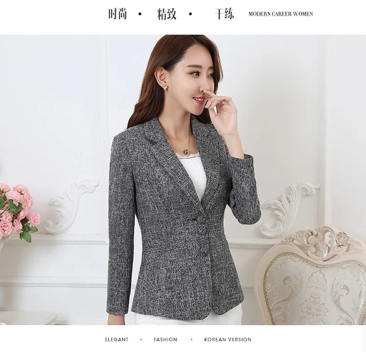 Blazer ligeiro chaquetas de trabajo