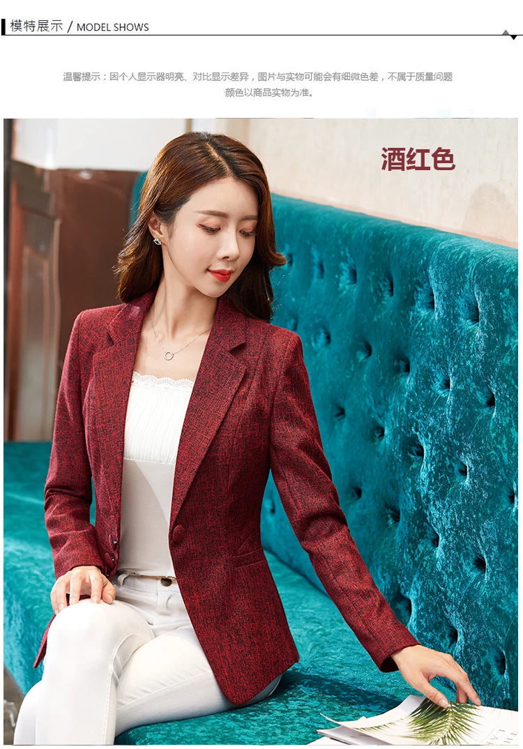 Blazer ligeiro chaquetas de trabajo