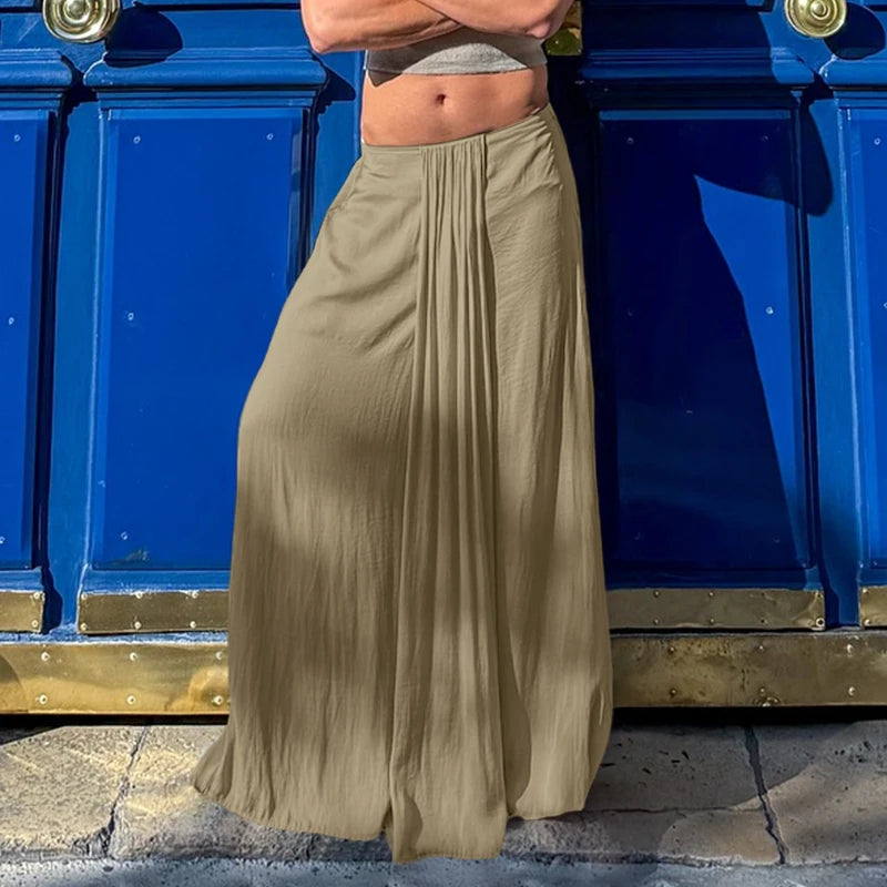 Falda irregulares para hombre INCERUN, de color liso, con cintura elástica