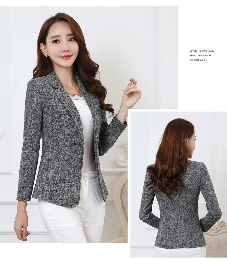 Blazer ligeiro chaquetas de trabajo