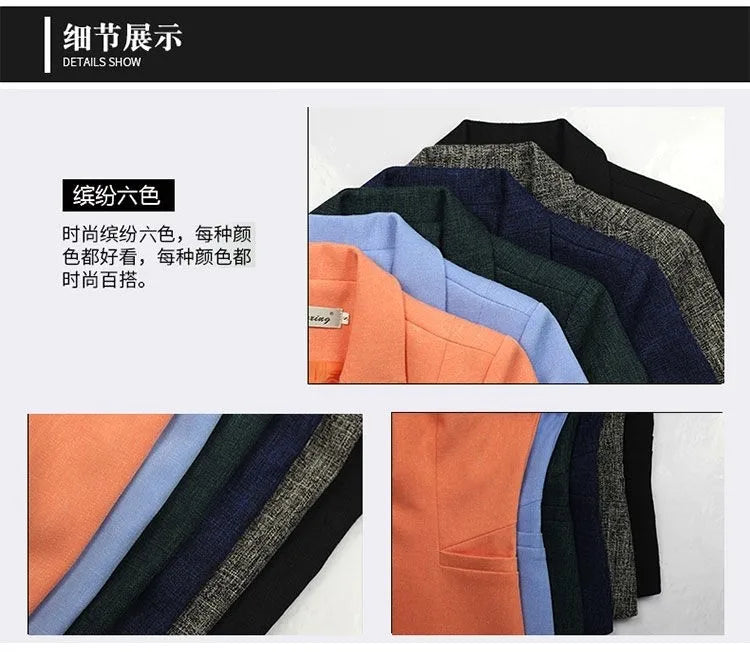 Blazer ligeiro chaquetas de trabajo