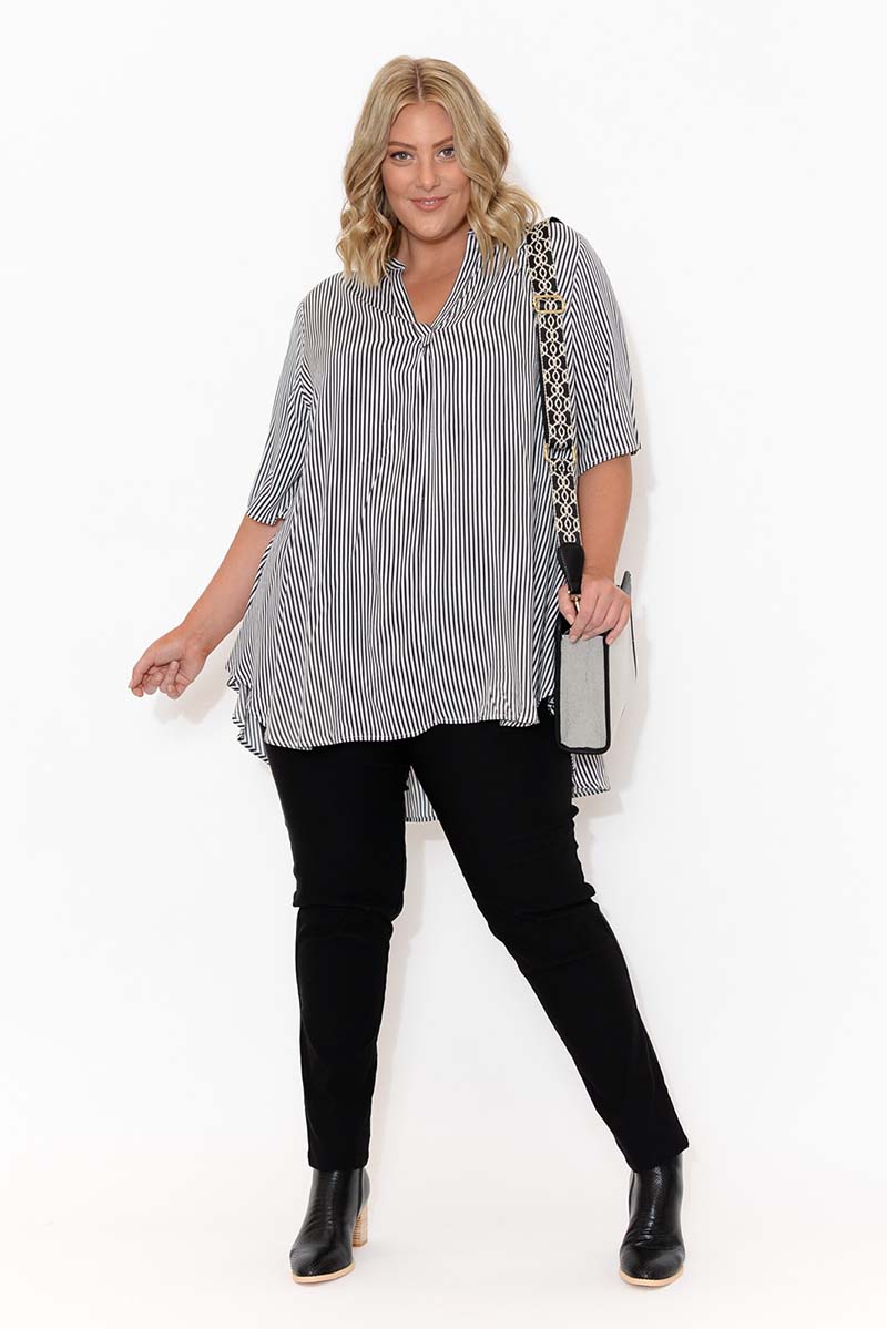 Pantalones rectos negros Olympi