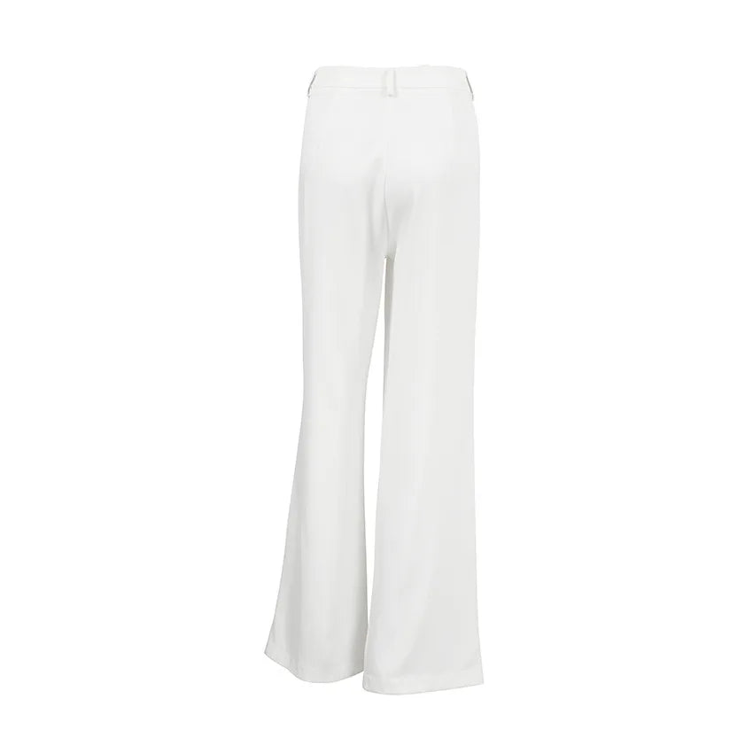 Pantalones blancos de mujer estilo lujo ligero