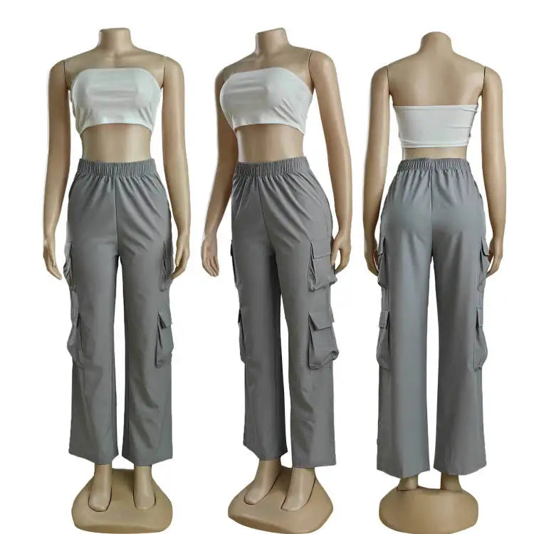 Pantalones cargo rectos