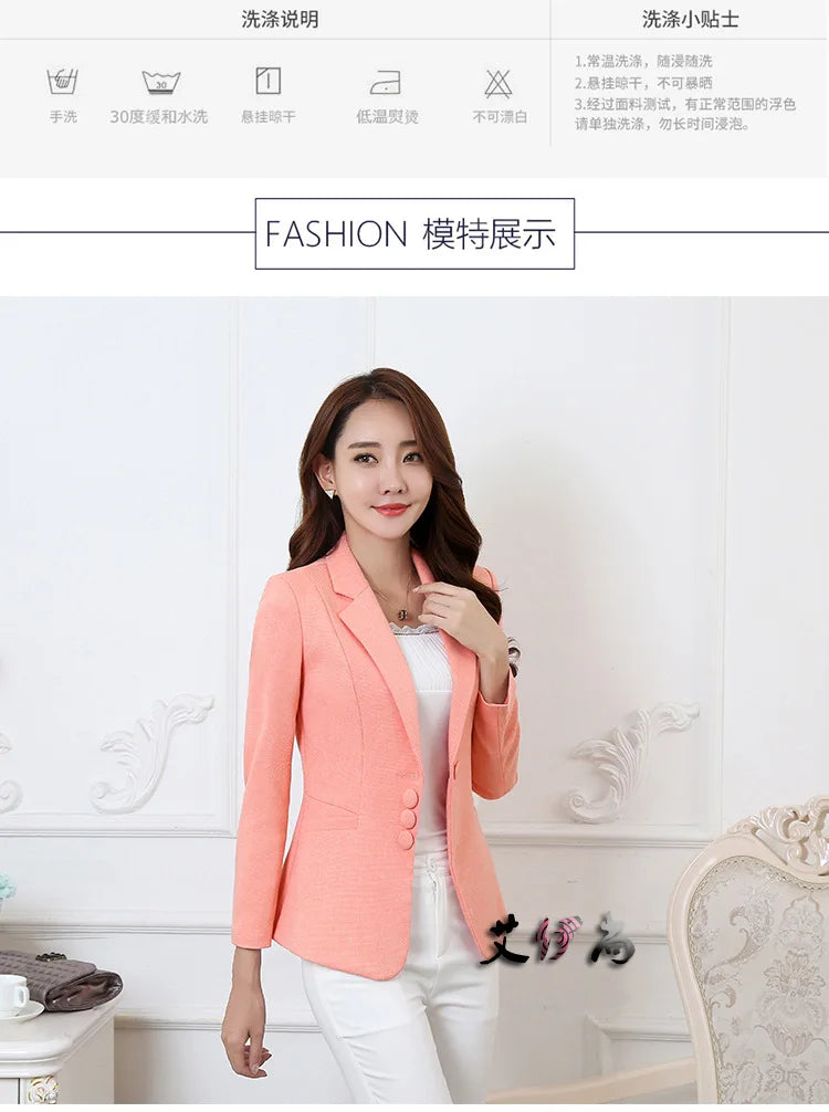 Blazer ligeiro chaquetas de trabajo