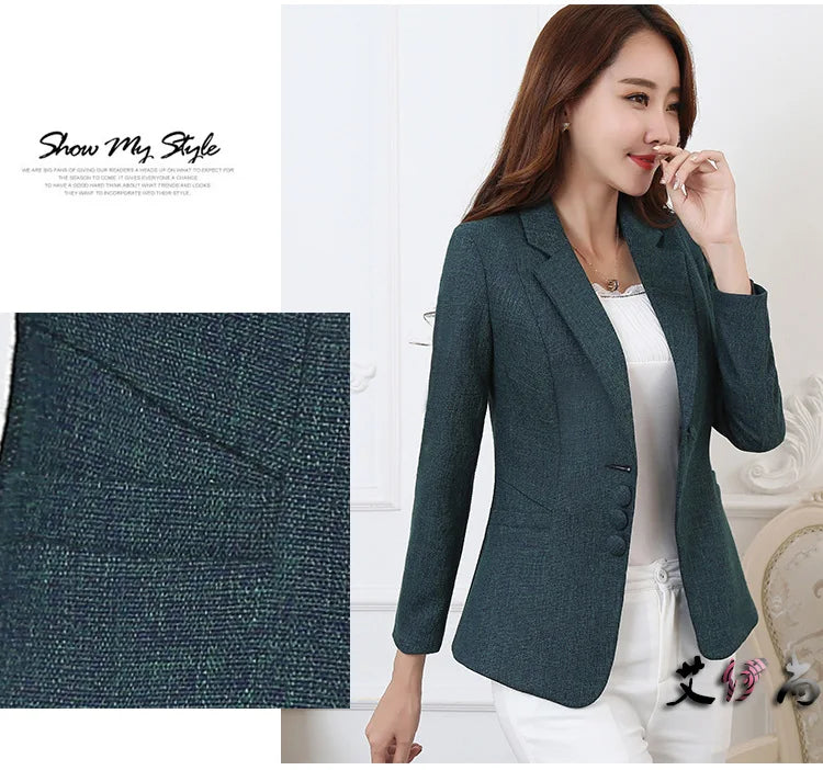 Blazer ligeiro chaquetas de trabajo