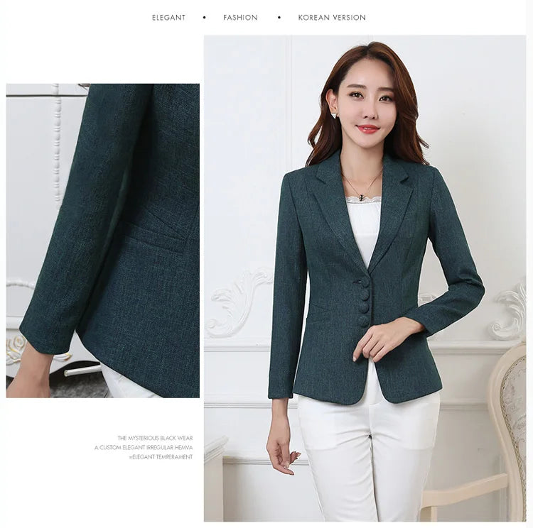 Blazer ligeiro chaquetas de trabajo