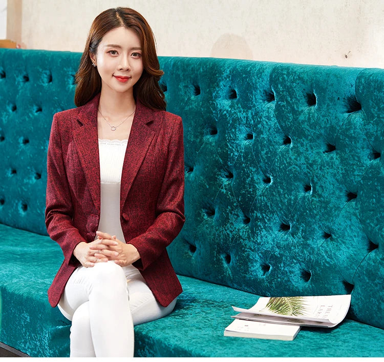 Blazer ligeiro chaquetas de trabajo