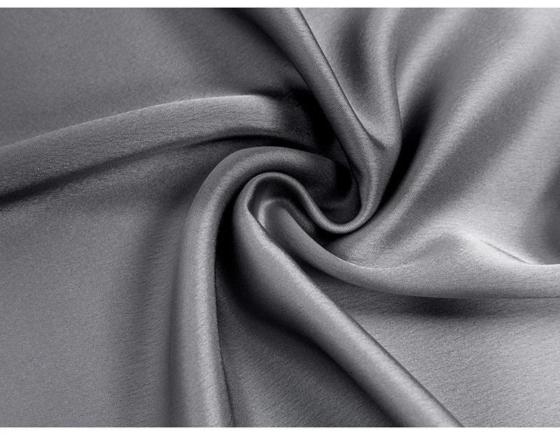 Falda larga de satén negro, ideal para trabajo