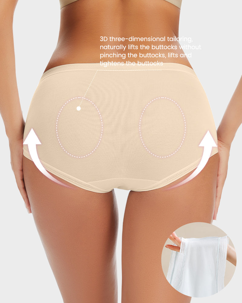 Bragas Antibacterianas de Modal sin Costuras y Tiro Medio (Paquete de 4)