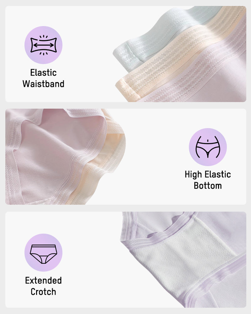 Bragas Antibacterianas de Modal sin Costuras y Tiro Medio (Paquete de 4)
