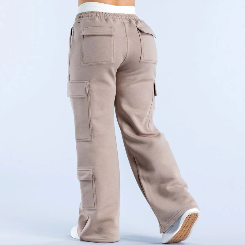 Calça feminina casual estilo americano