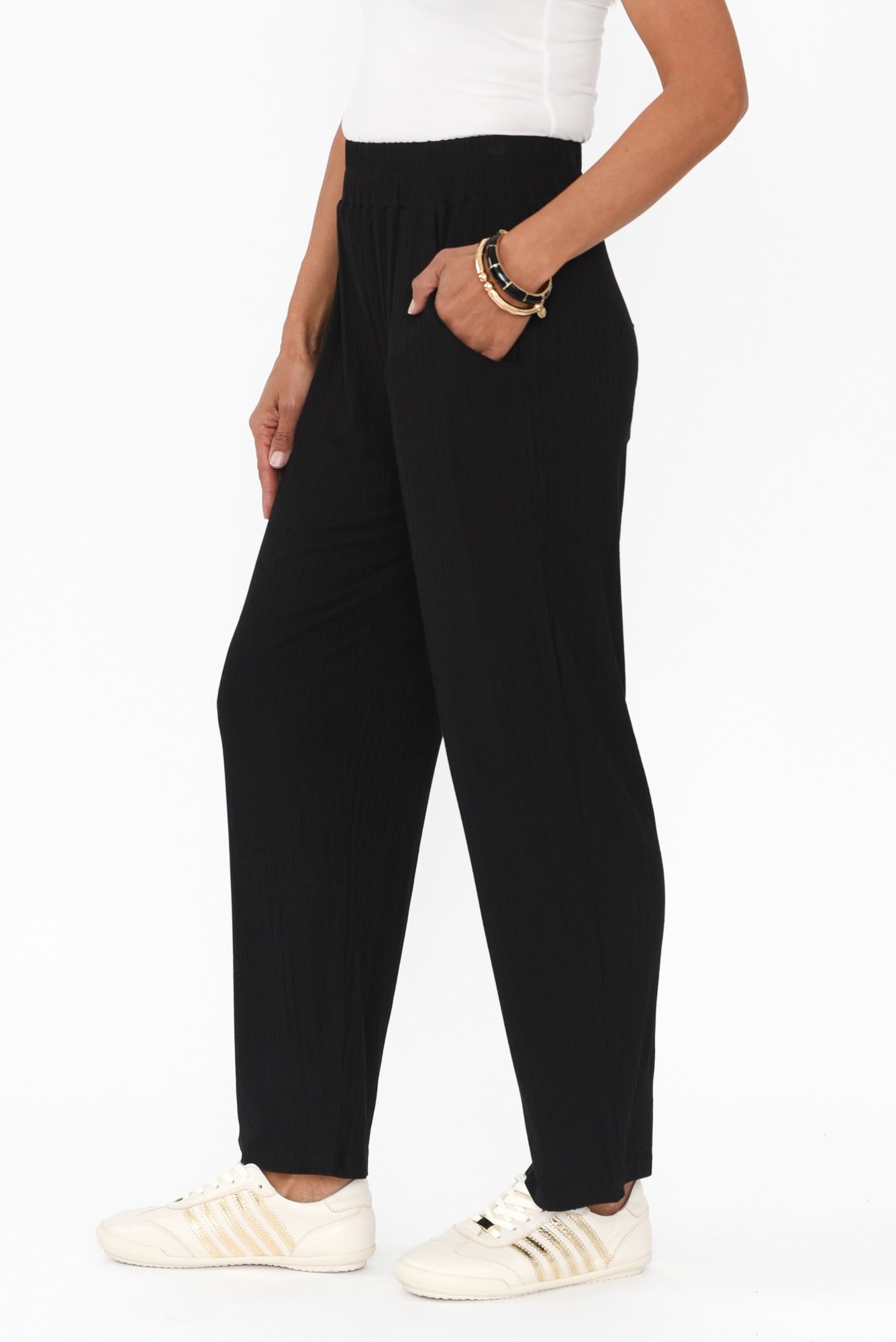 Pantalones de canalé negros Tilbury