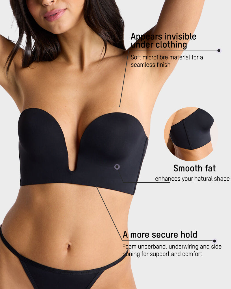 Here’s a concise summary of your Wire-Free U-Plunge Strapless Multiway Bra: