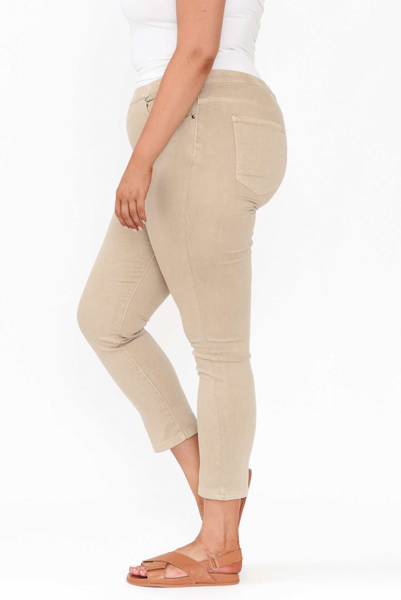 Jeans Elásticos Zadie Beige