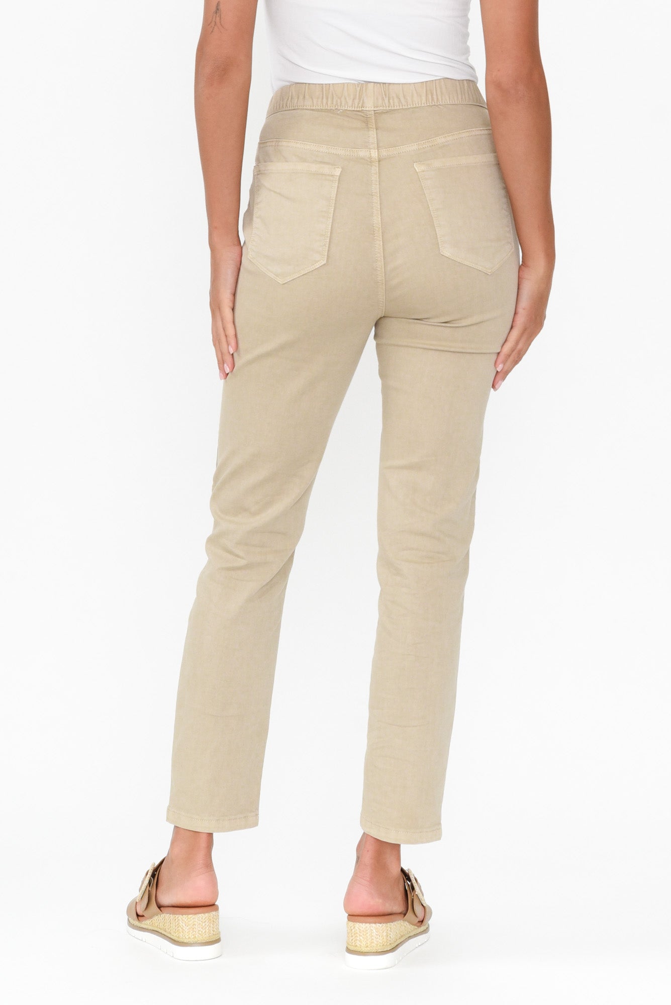 Jeans Elásticos Zadie Beige