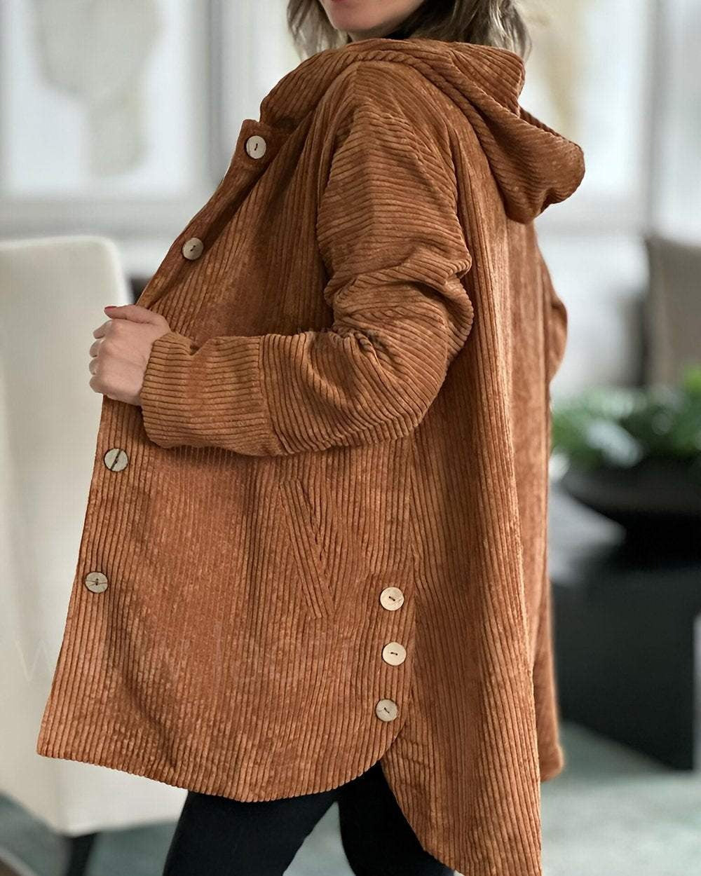 Cordia | Cozy Corduroy Hooded Jacket
