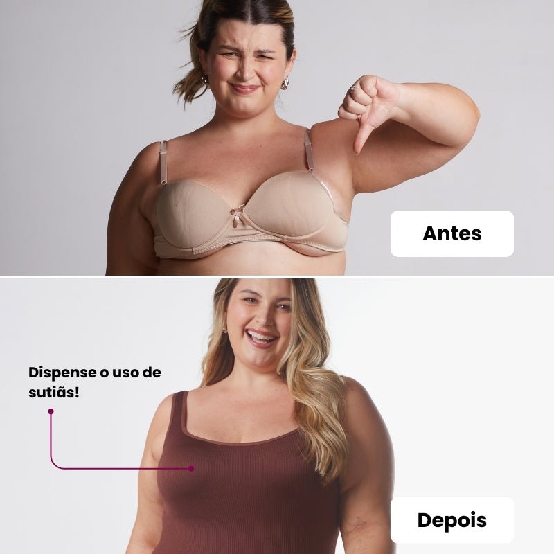 Body Shaper Canelado + Bermuda Up Shaper - Combo Irresistível