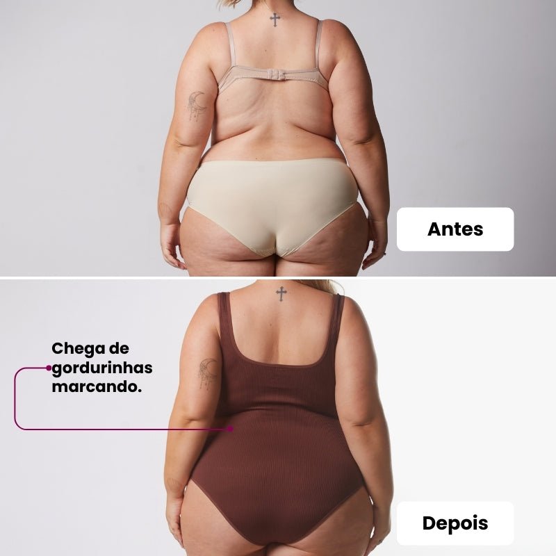Body Shaper Canelado + Calcinha Hope - Combo Irresistível