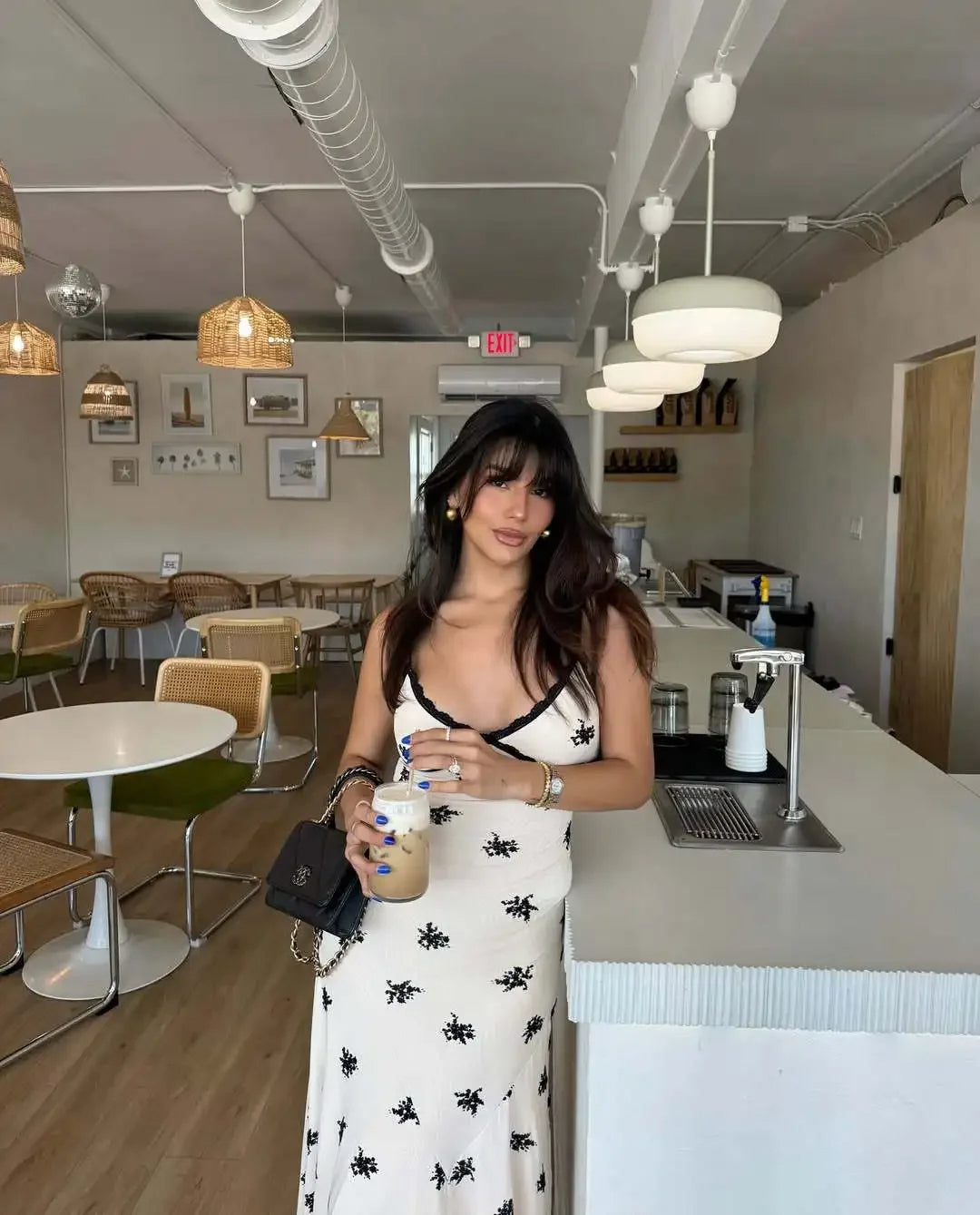 High Waist Strapless Midi Dress