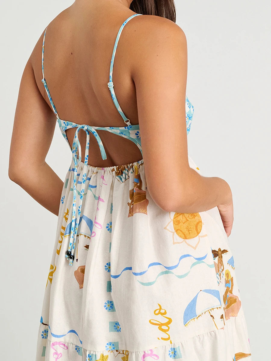 SunSketch Spaghetti Strap Maxi Dress