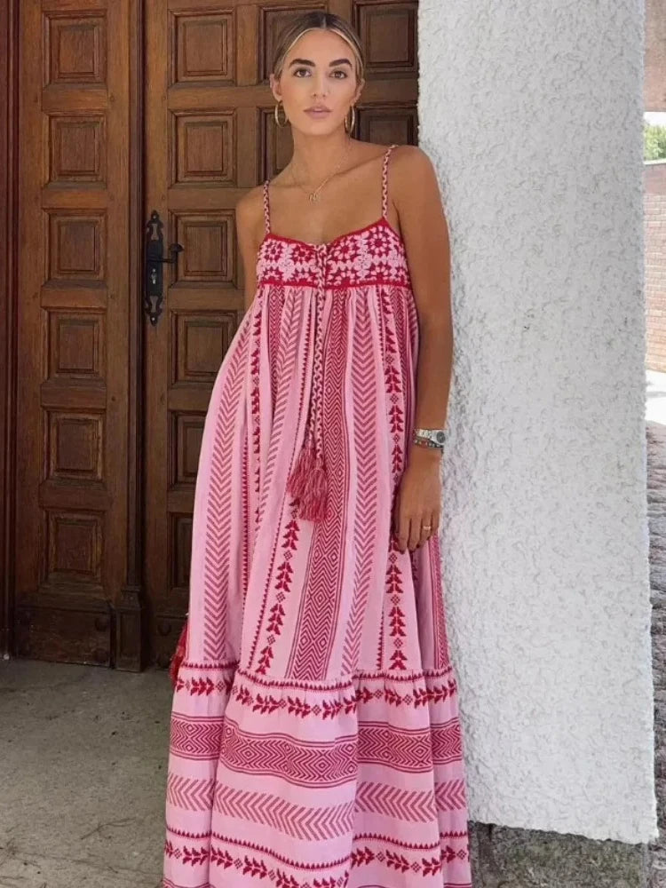 Crochet Patchwork Halter Knit Dress