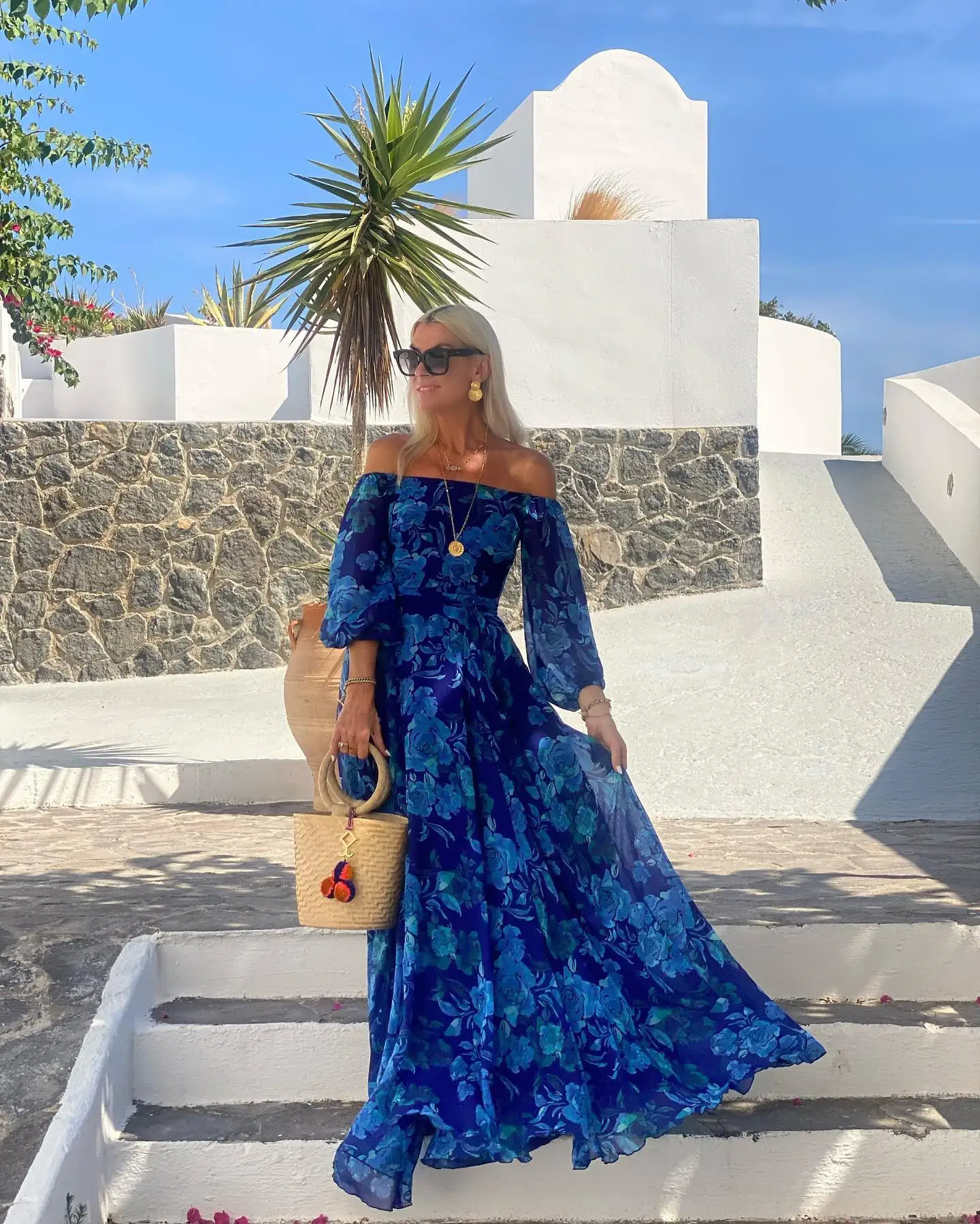 Penelope - Floral Off-Shoulder Maxi Dress