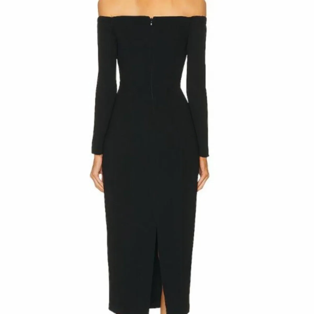 Izara Off Shoulder Rhinestone Midi Dress