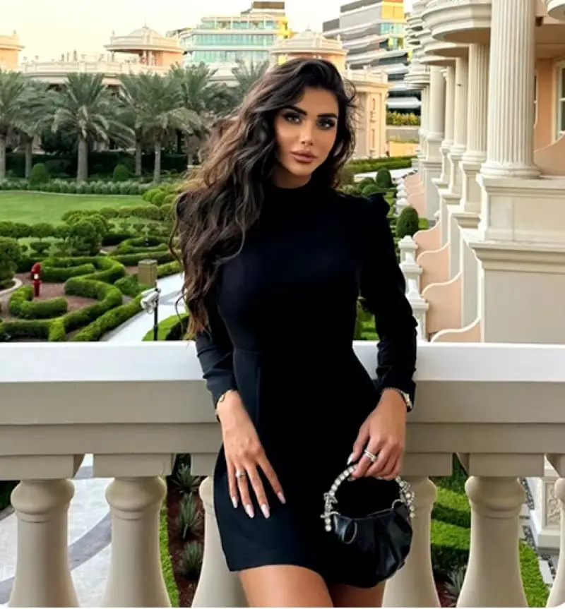 Fashion Temperament Bow Backless Dress