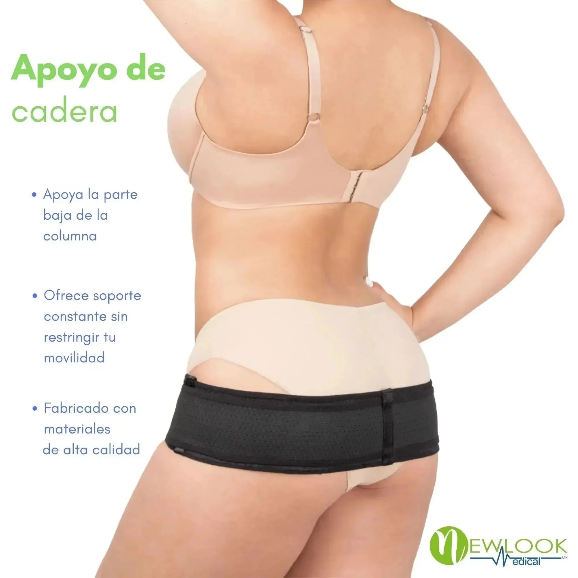 NEW LOOK Cinturón Sacroilíaco y Apoyo de Cadera | Alivio de Dolor Pélvico, Ciática y Cadera