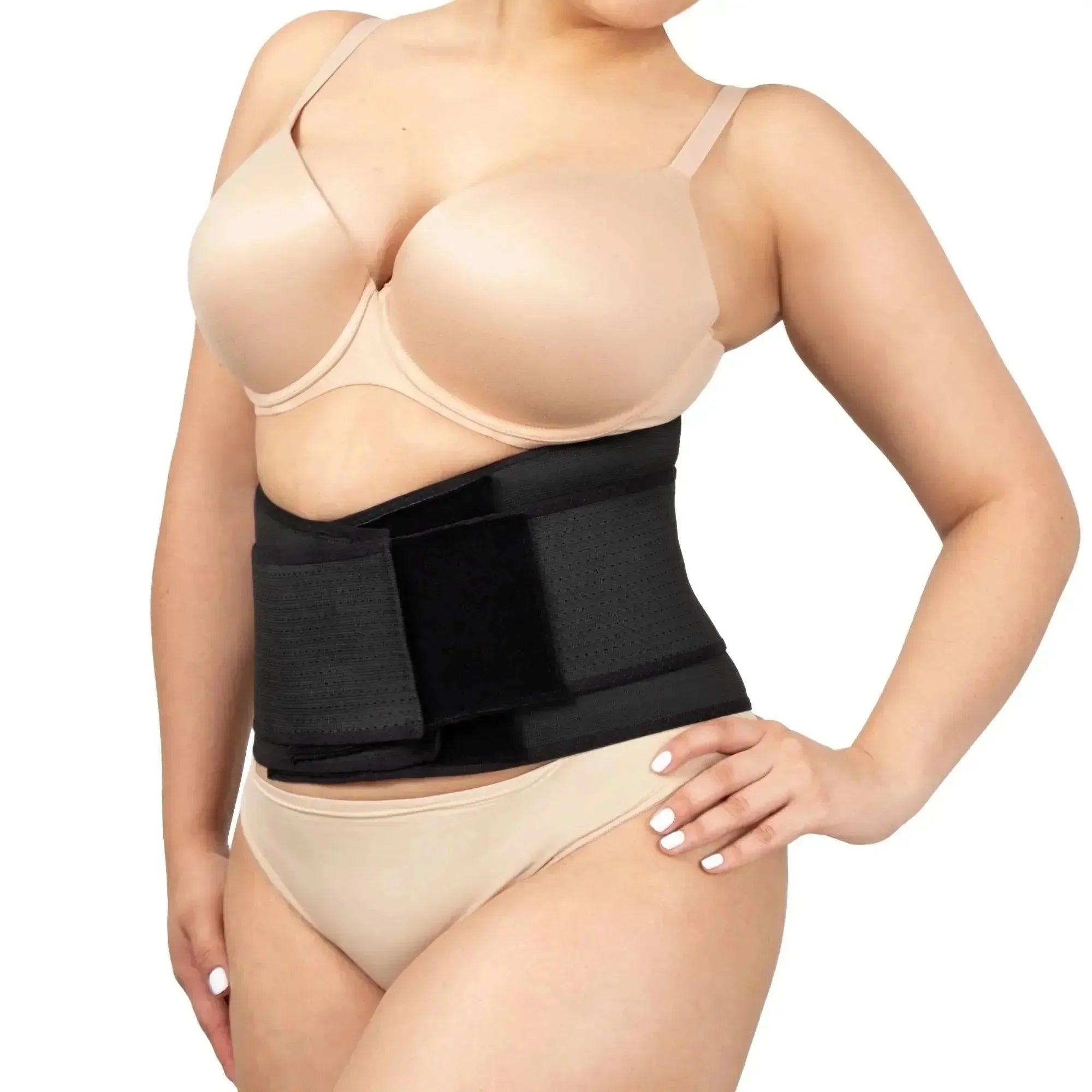 NEWLOOK MEDICAL Soporte Sacro Lumbar Alto - Alta Compresión – Ajustable - 4 Varillas flexibles