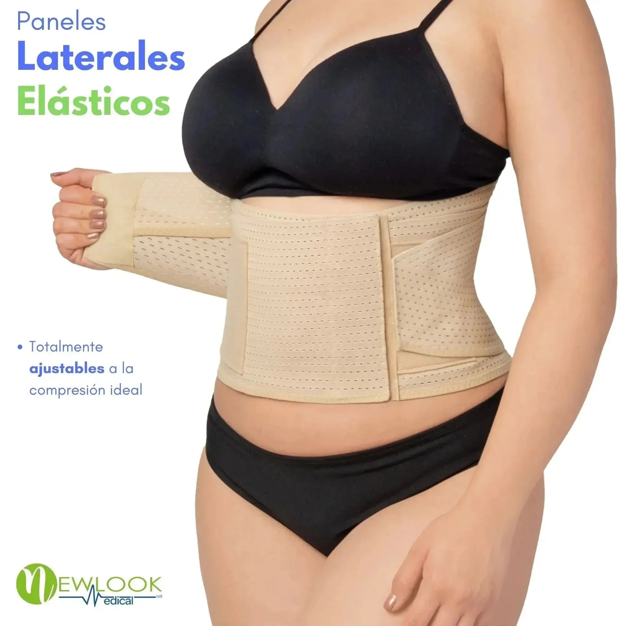 NEWLOOK MEDICAL Soporte Sacro Lumbar con Doble Ajuste - Alta Compresión - 7 Varillas flexibles