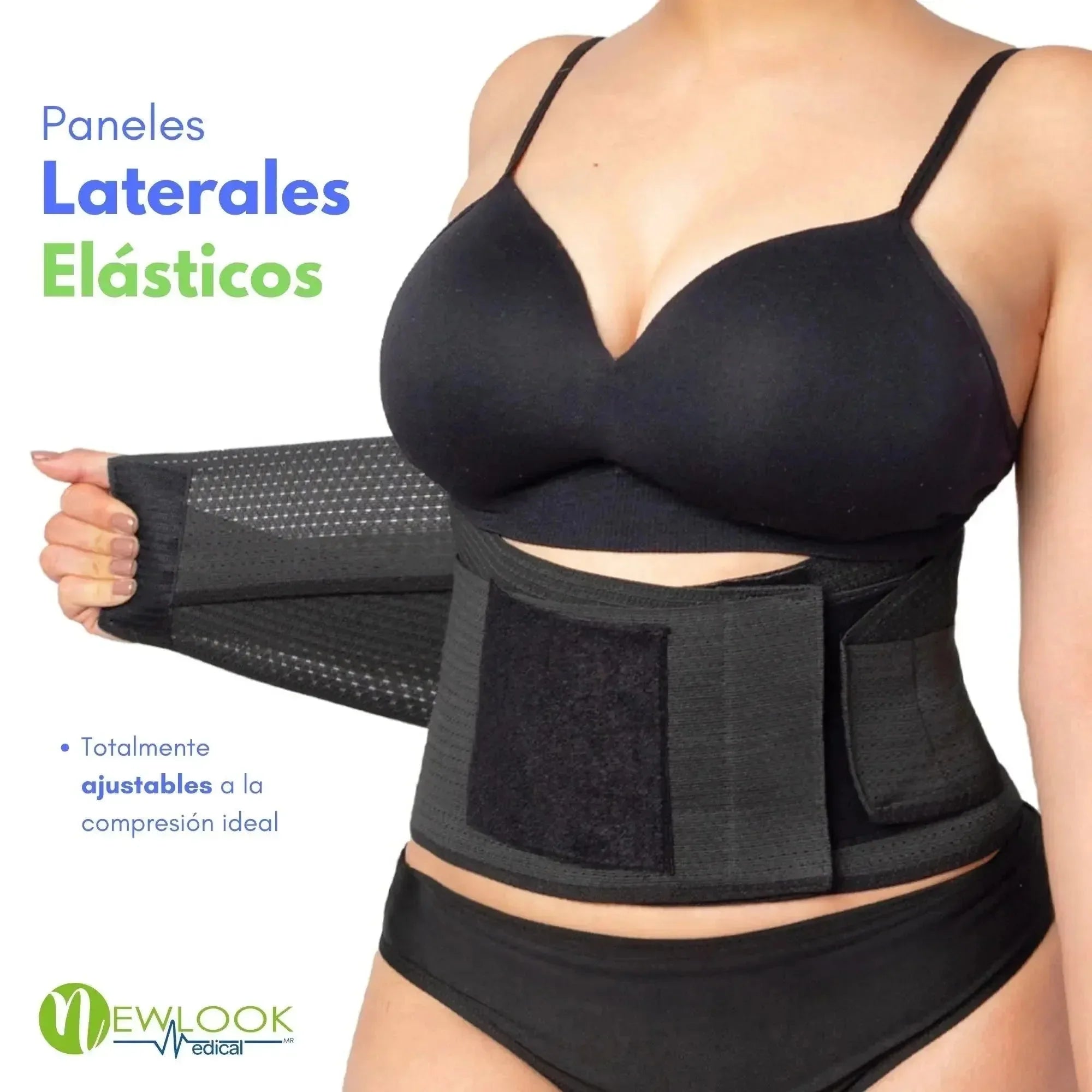 NEWLOOK MEDICAL Soporte Sacro Lumbar con Doble Ajuste - Alta Compresión - 7 Varillas flexibles